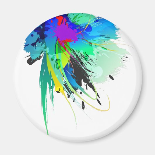 Aimant Plaques de peinture Peacock Abstraites (Devant)