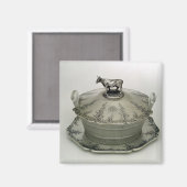 Aimant Plat de beurre avec base en verre dépoli (Recto/Verso)