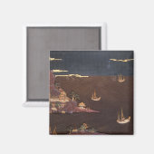 Aimant Plateau avec scène marine (Recto/Verso)