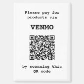 Aimant Plateforme de paiement personnalisable Code QR (Recto)