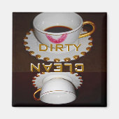 Aimant Plats propres ou salés Lave-vaisselle (Devant)