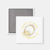 Aimant Plattsburgh New York Solar Eclipse Totalité Avril (Recto/Verso)