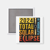 Aimant Plattsburgh New York Total Solar Eclipse 2024 (Recto/Verso)