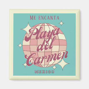 Aimant Playa del Carmen Mexique Décor souvenir rétro