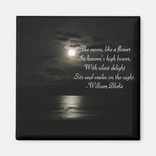 Aimant Pleine lune au-dessus de l'eau à nuit-avec la