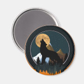Aimant Pleine lune de Howling Wolf (Recto/Verso)