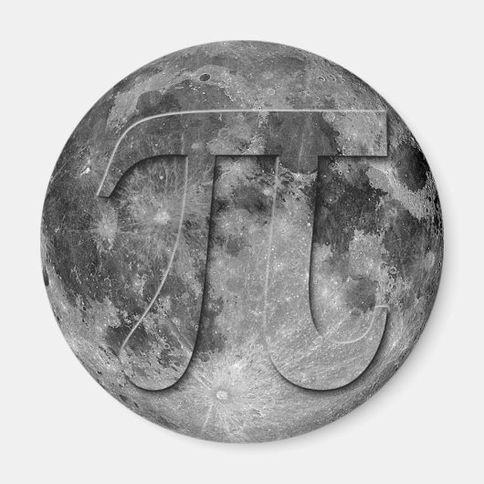 Aimant Pleine lune Pi Day Fun (Devant)