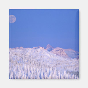 Aimant Pleine lune se levant au-dessus du parc national d