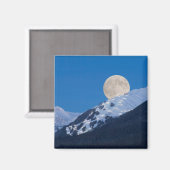 Aimant Pleine lune Sur Alyeska Station De Ski, Alaska (Recto/Verso)