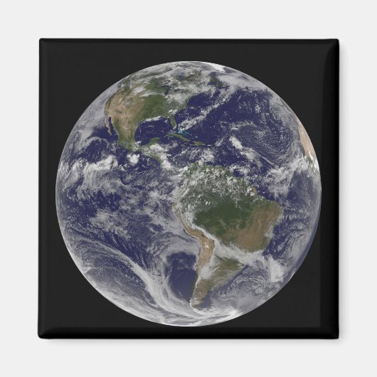 Aimant Pleine Terre montrant l'Amérique du Nord et l'Amer (Devant)