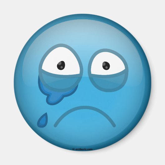 Aimant Pleurer bleu (Devant)