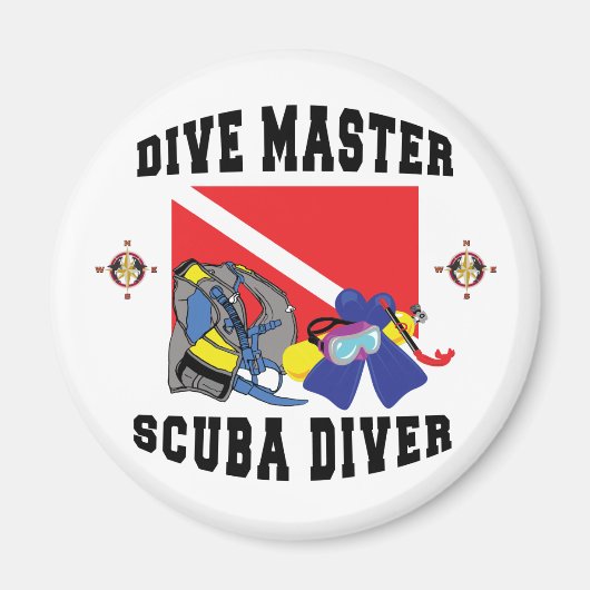 Aimant Plongée Master SCUBA Diver (Devant)