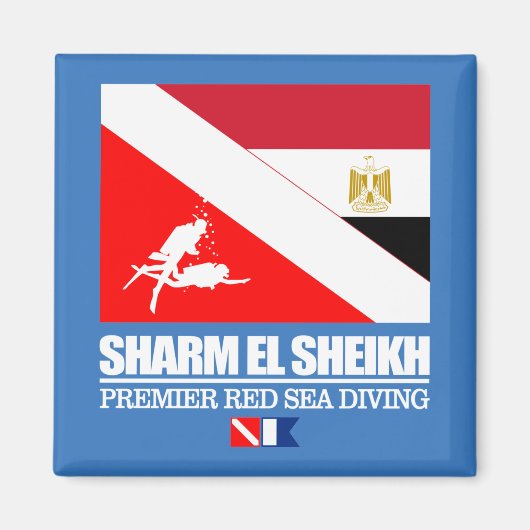Aimant Plongée Sharm el Sheikh (sq) (Devant)