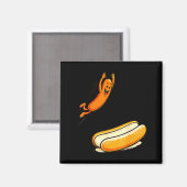 Aimant Plongeon haut du hotdog (Recto/Verso)