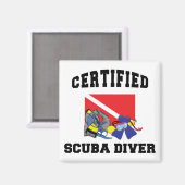 Aimant Plongeur Certifié SCUBA (Recto/Verso)