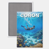 Aimant Plongeur de Coron Philippines (Recto/Verso)