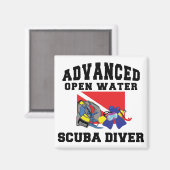 Aimant Plongeur de SCUBA en eau libre avancé (Recto/Verso)
