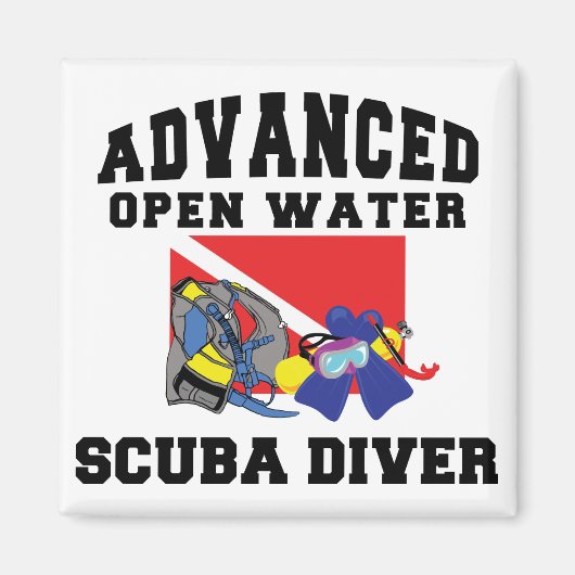 Aimant Plongeur de SCUBA en eau libre avancé (Devant)