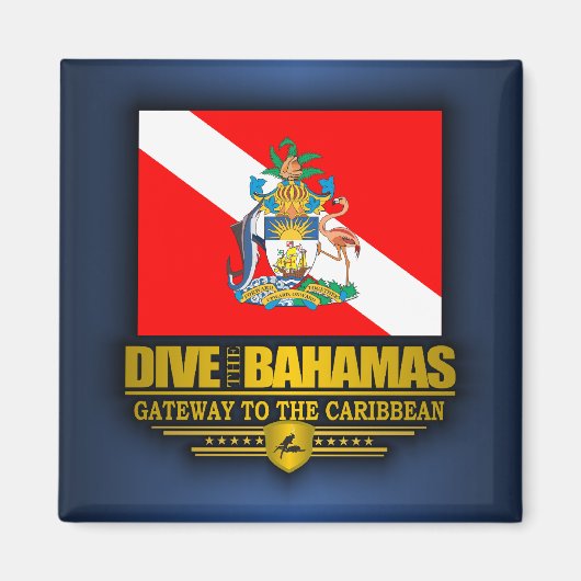 Aimant Plongez aux Bahamas 2 (Devant)