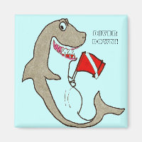 Plongez ! Caricature de requin affamé