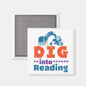 Aimant Plongez dans la bibliothèque de l'enseignant de le (Recto/Verso)