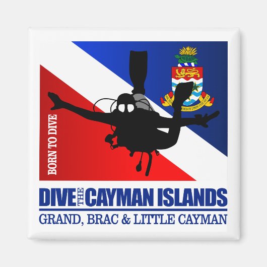Aimant Plongez dans les îles Caïmans DF2 (Devant)