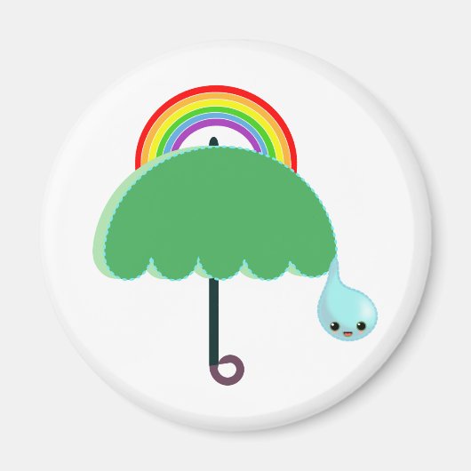Aimant pluie goutte de parapluie (Devant)