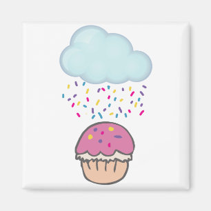 Aimant Pluies sur Cupcake
