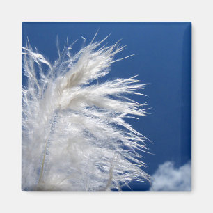 Aimant plume blanche ciel bleu vif motif facile motif