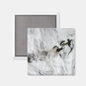 Aimant Plume du volcan Okmok, îles Aléoutiennes 2 (Recto/Verso)