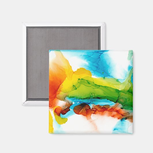 Aimant Plume primaire - aquarelles (Recto/Verso)