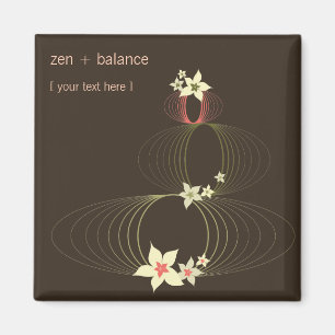 Aimant Plumeria rose Frangipani Fleurs chic Ikebana Zen