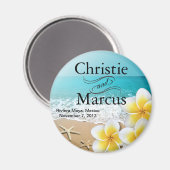 Aimant Plumeria Starfish Beach Tropical Faveur (Recto/Verso)