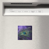 Aimant Plumes de paon violet soyeux (In Situ (Lave-vaisselle))