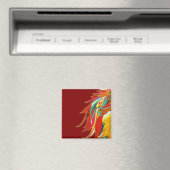 Aimant Plumes Exotiques Rouges (In Situ (Lave-vaisselle))