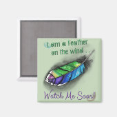 Aimant Plumes sur le vent (Recto/Verso)