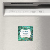 Aimant Plumes Wild Peacock Personnalisé Anniversaire Favo (In Situ (Lave-vaisselle))