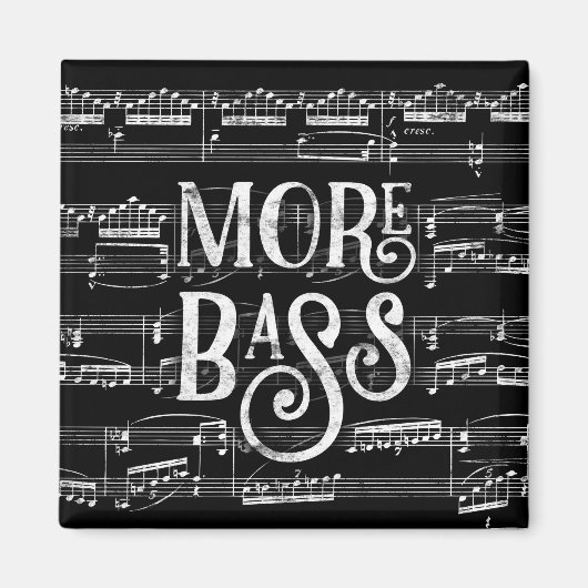 Aimant Plus Bass Chalkboard - Black White Music (Devant)