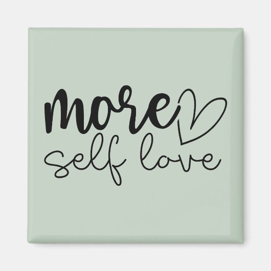 Aimant "Plus d'amour de soi" Boho Inspiration Motivationn (Devant)