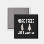 Aimant Plus d'arbres moins de trous Pull de Noël laid (Recto/Verso)