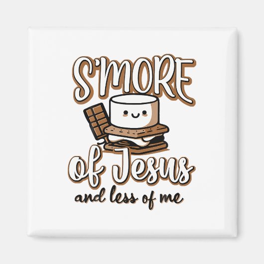 Aimant Plus de Jésus et moins de moi  (Devant)