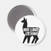 Aimant Plus de lamas moins de drame (Recto/Verso)