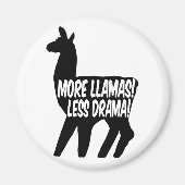 Aimant Plus de lamas moins de drame (Devant)