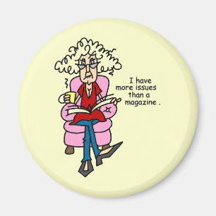 Aimant Plus de numéros qu'un Humour de magazine