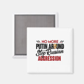 Aimant Plus de Poutine autour Pro Ukraine (Recto/Verso)
