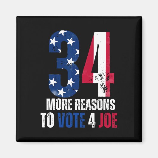 Aimant Plus De Raisons De Voter Pour Joe Funny Pas De Fel (Devant)