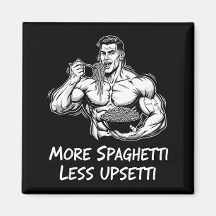 Aimant Plus de Spaghetti Moins d'Etti Bodybuilder Mangean