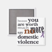 Aimant Plus de violence domestique (Recto/Verso)