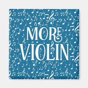 Aimant Plus de violon - musique blanche bleue