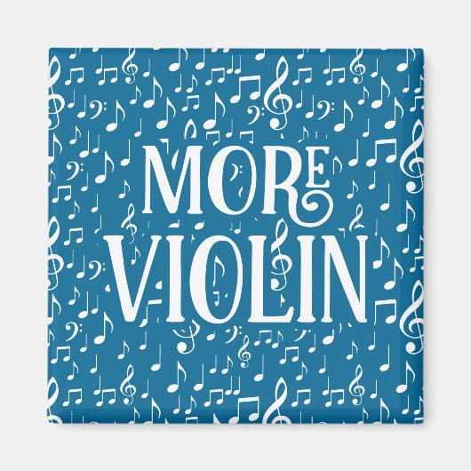 Aimant Plus de violon - Musique Bleu Blanc (Devant)